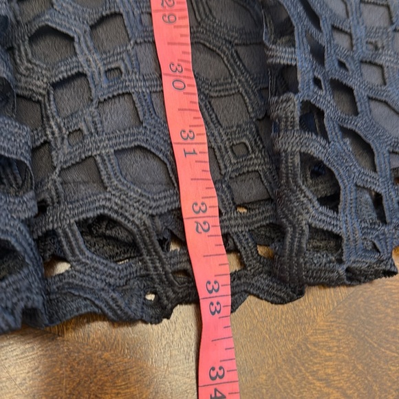 Haute Rogue Black Mini Long Sleeve Lined Ruffle Sheer NEW size medium - Picture 10 of 14